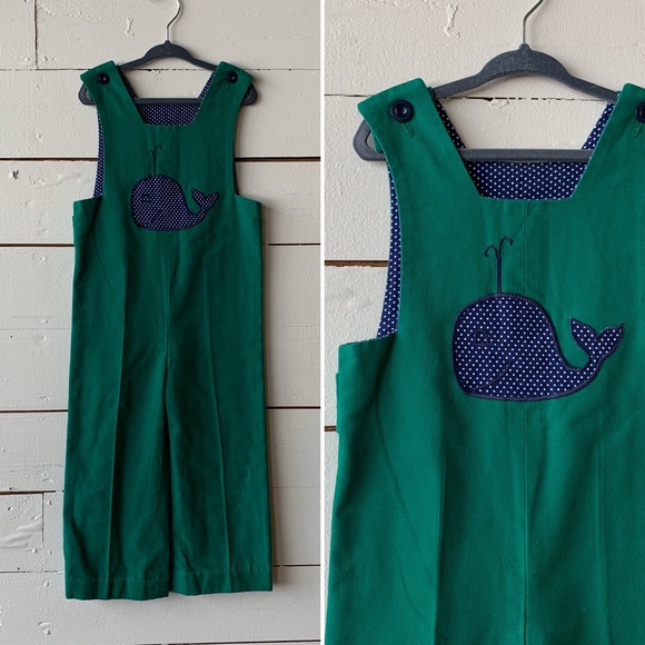 Dots + Whales Overalls | 1960s Gender Neutral - Picture 1 of 6
